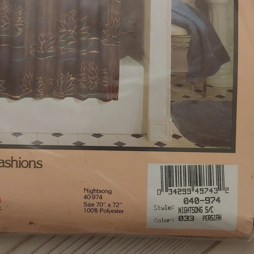 NWT Vintage 90's Excell Shower Curtain